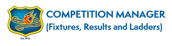 Canterbury and District Soccer Football Club Competition Fixtures, Results and Tables